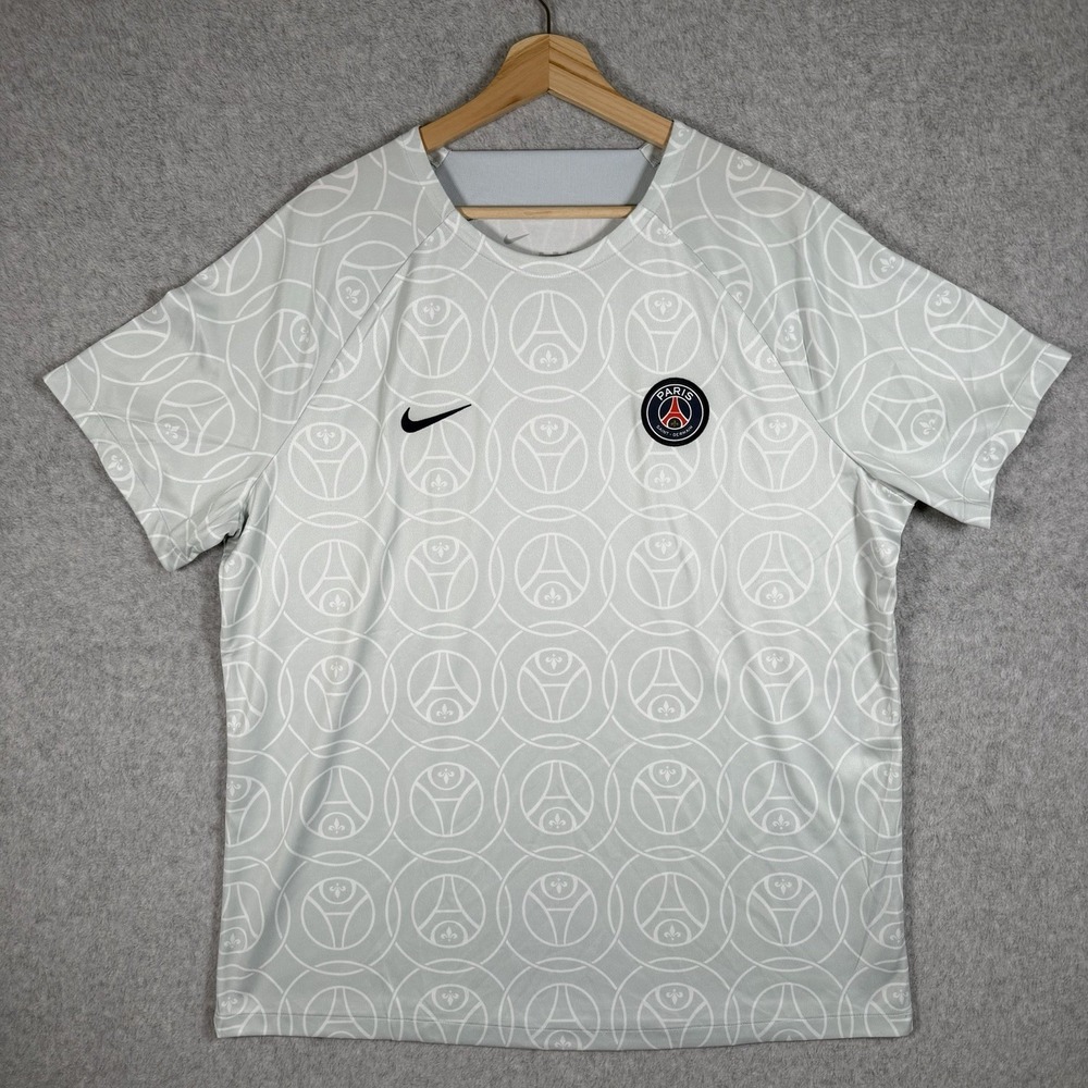 Nike Dri-Fit Paris Saint Germain PSG Soccer Jersey Mens 2XL Gray DJ8563-472